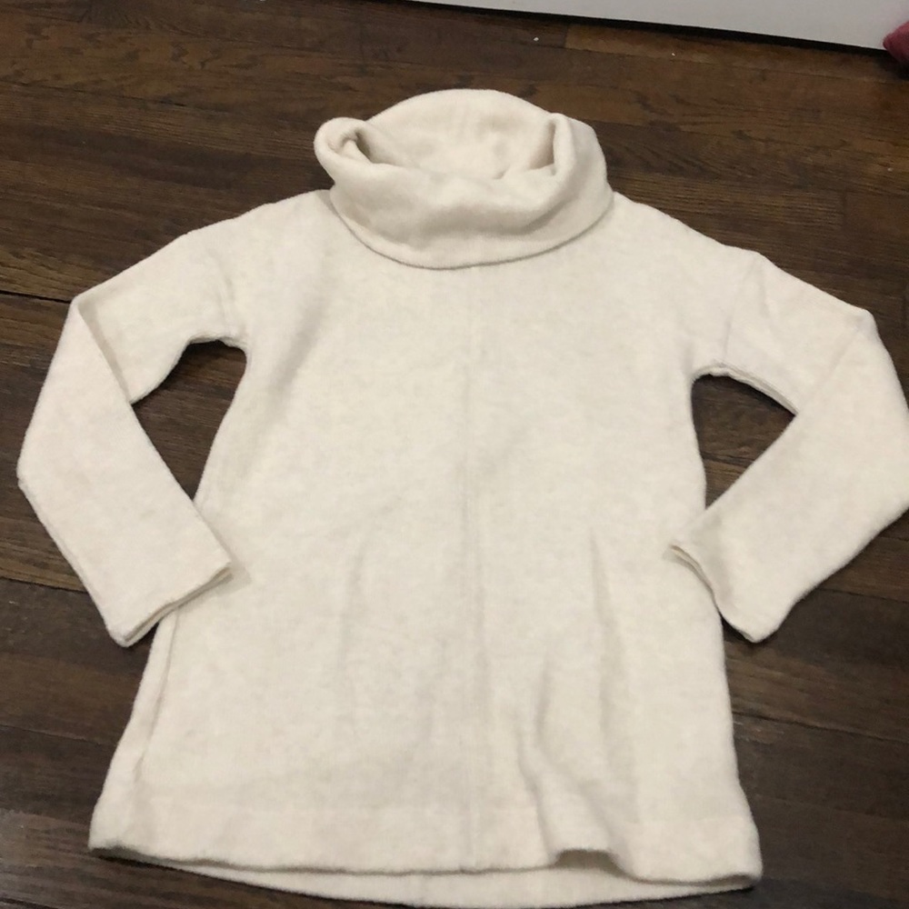Cowl neck cream sweater